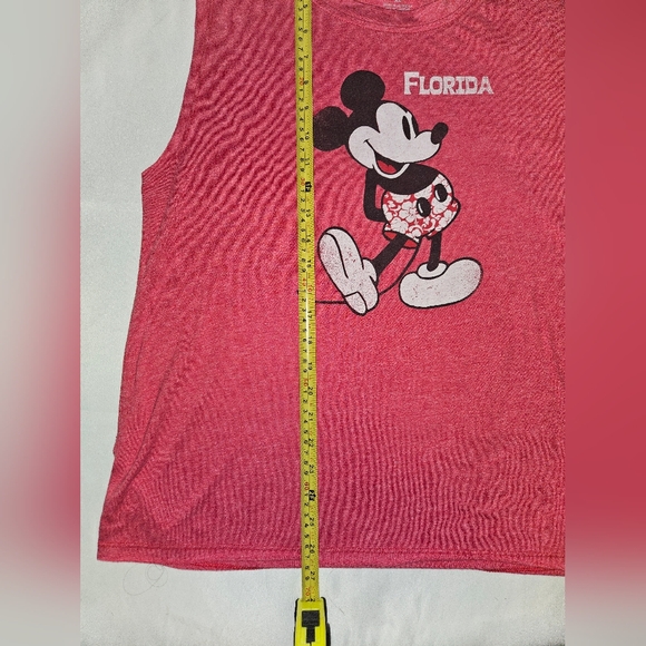 Disney Women’s Red Sleeveless Florida Tee Mickey Mouse Size XL - Picture 3 of 5